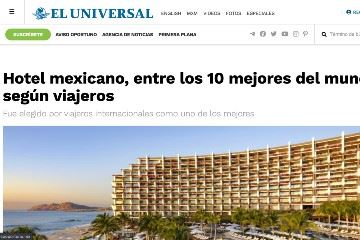 Hotel mexicano, entre los 10 mejores del mundo según viajeros