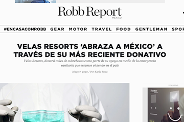 Robb report donativo mascarillas